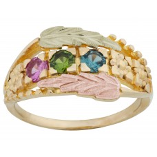 Mother's Ring with 1 to 6 Genuine Birthstones - by Mt Rushmore